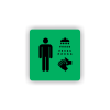 Cedule muži sprcha | Piktogram (čtverec)