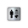 Cedule muži sprcha | Piktogram (čtverec)