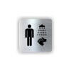 Cedule muži sprcha | Piktogram (čtverec)