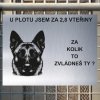Pozor tady hlídám já - Belgický malinois - pozor pes!!!
