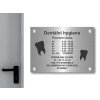 Cedule otevírací doba – DENTÁLNÍ HYGIENA – A (Materiál Kov, Plast (dekór) NEREZ Broušená, Velikost A3 (30x42cm))