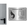 Cedule otevírací doba – ESTETICKA KLINIKA – B (Materiál Kov, Plast (dekór) NEREZ Broušená, Velikost A3 (30x42cm))