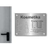 Cedule otevírací doba – KOSMETICKY SALON – B (Materiál Kov, Plast (dekór) NEREZ Broušená, Velikost A3 (30x42cm))