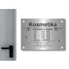 Cedule otevírací doba – KOSMETICKY SALON – C (Materiál Kov, Plast (dekór) NEREZ Broušená, Velikost A3 (30x42cm))