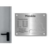 Cedule otevírací doba – MASAŽNÍ STUDIO – B (Materiál Kov, Plast (dekór) NEREZ Broušená, Velikost A3 (30x42cm))