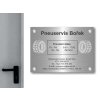 Cedule otevírací doba – PNEUSERVIS – A (Materiál Kov, Plast (dekór) NEREZ Broušená, Velikost A3 (30x42cm))