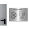 Cedule otevírací doba – PNEUSERVIS – B (Materiál Kov, Plast (dekór) NEREZ Broušená, Velikost A3 (30x42cm))