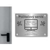 Cedule otevírací doba – POČITAČOVY SERVIS – B (Materiál Kov, Plast (dekór) NEREZ Broušená, Velikost A3 (30x42cm))