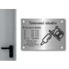 Cedule otevírací doba – TETOVACÍ STUDIO – B (Materiál Kov, Plast (dekór) NEREZ Broušená, Velikost A3 (30x42cm))