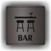Bar 2 (Barva podkladu Černá, Rámeček S rámečkem, Velikost 200x200)