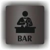 Bar (Barva podkladu Černá, Rámeček Bez rámečku, Velikost 200x200)