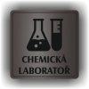 Chemická laboratoř (Barva podkladu Černá, Rámeček S rámečkem, Velikost 200x200)