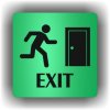 Exit (Barva podkladu Zelená, Rámeček Bez rámečku, Velikost 200x200)