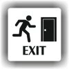 Exit (Barva podkladu Bílá, Rámeček Bez rámečku, Velikost 200x200)