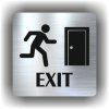 Exit (Barva podkladu Nerez, Rámeček Bez rámečku, Velikost 200x200)