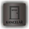 Kancelář (Barva podkladu Černá, Rámeček Bez rámečku, Velikost 200x200)
