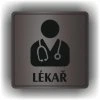 Lékař (Barva podkladu Černá, Rámeček S rámečkem, Velikost 200x200)