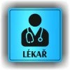 Lékař (Barva podkladu Modrá, Rámeček S rámečkem, Velikost 200x200)