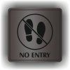 No entry (Barva podkladu Černá, Rámeček S rámečkem, Velikost 200x200)