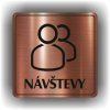 Návštěvy (Barva podkladu Bronz, Rámeček S rámečkem, Velikost 200x200)