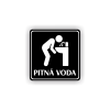 Pitná voda (Barva podkladu Modrá, Rámeček S rámečkem, Velikost 200x200)
