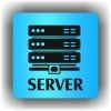 Server (Barva podkladu Modrá, Rámeček Bez rámečku, Velikost 200x200)