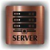 Server (Barva podkladu Bronz, Rámeček Bez rámečku, Velikost 200x200)