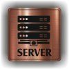 Server (Barva podkladu Bronz, Rámeček S rámečkem, Velikost 200x200)