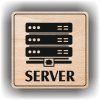 Server (Barva podkladu Buk, Rámeček S rámečkem, Velikost 200x200)