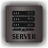 Server (Barva podkladu Černá, Rámeček S rámečkem, Velikost 200x200)