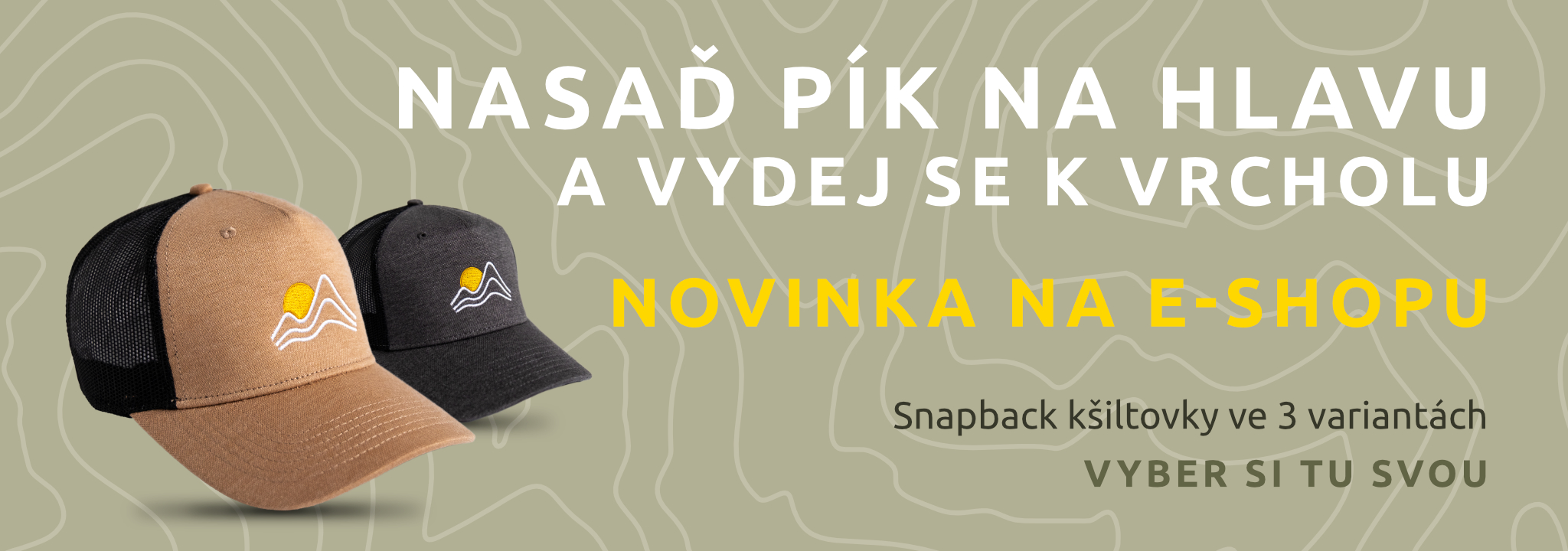 Snapback kšiltovky - horský motiv