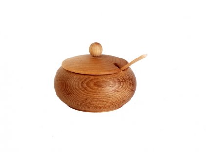 Dřevěná cukřenka SPOON velká s dírou