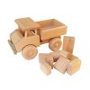 Masivní dřevěné auto s kostkami | Premium