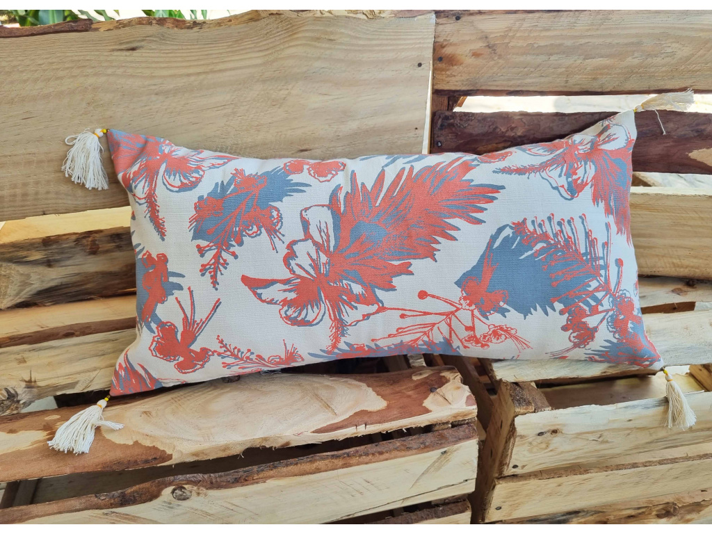 Cushion Long Hibiscus front