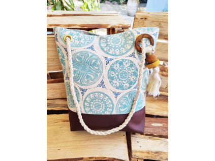 Tote bag morocan green front