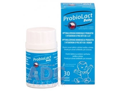 ProbioLact Baby tablety na cmúľanie (s vitamínom D), príchuť vanilka, citrón 1x30 ks