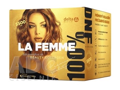 DELTA LA FEMME Beauty Collagen + darček rozpustný prášok na prípravu nápoja 1x196 g + make-up štetec zadarmo, 1x1 set