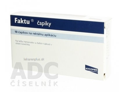 FAKTU čapíky sup 100 mg/2,5 mg (fólia PVC/PE) 1x10 ks