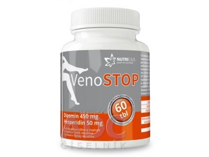 NUTRICIUS VenoSTOP tbl (Diosmín 450 mg + Hesperedín 50 mg) 1x60 ks