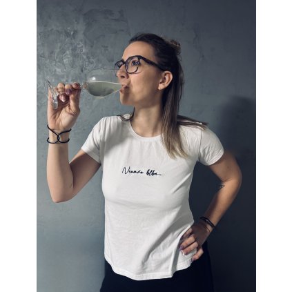 Dámské triko "Neumřu blbá" BÍLÁ