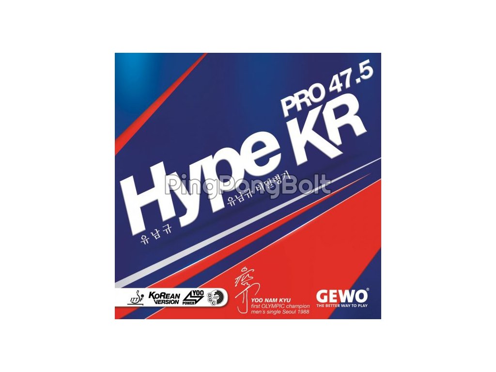 Borítás Gewo HYPE KR PRO 47.5 (Borítás szín fekete / BLACK, Szivacs vastagság 2,1 mm)