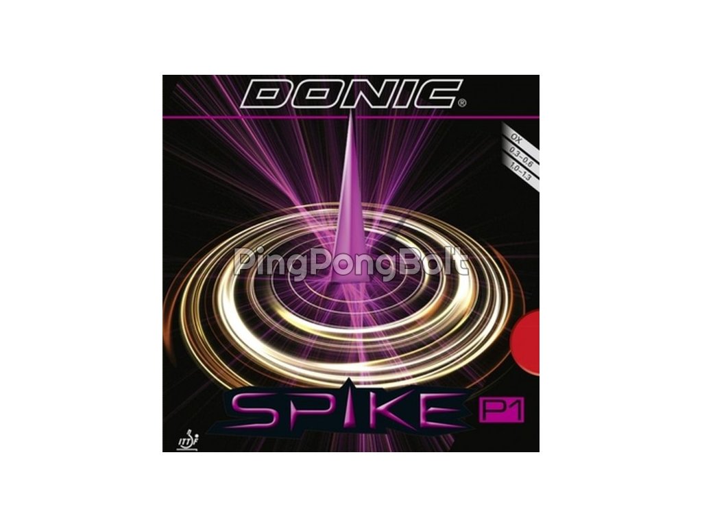 Borítás Donic Spike P1 (Borítás szín fekete / BLACK, Szivacs vastagság 1,0 mm)