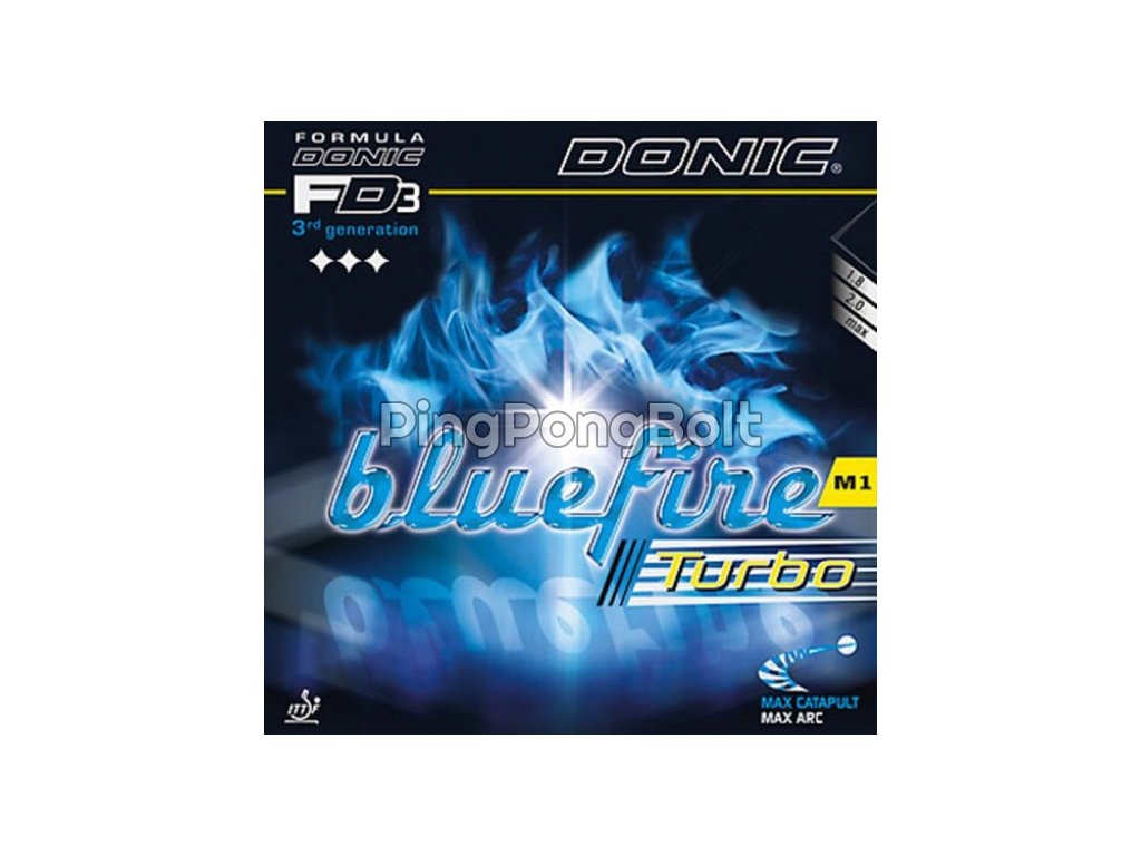 Borítás Donic Bluefire M1 Turbo (Borítás szín fekete / BLACK, Szivacs vastagság max)