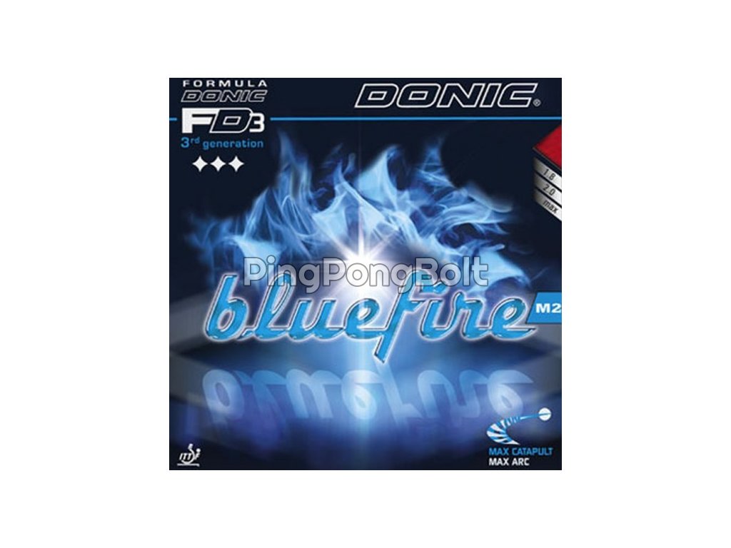 Borítás Donic Bluefire M2 (Borítás szín fekete / BLACK, Szivacs vastagság max)