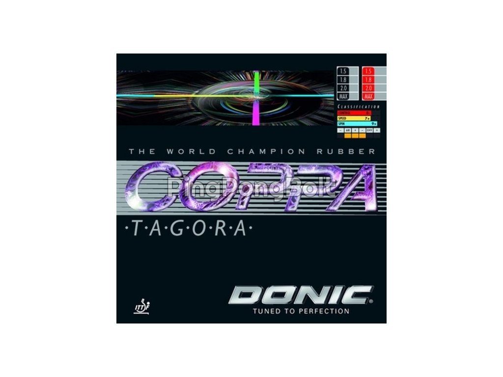 Borítás Donic Coppa Tagora (Borítás szín fekete / BLACK, Szivacs vastagság max)