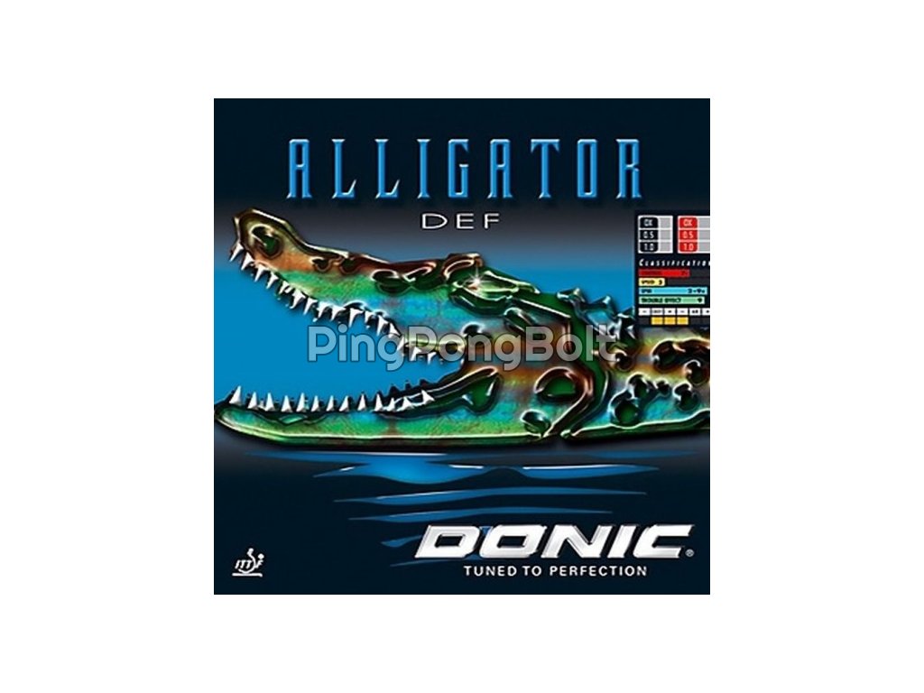 Borítás Donic Alligator DEF (Borítás szín fekete / BLACK, Szivacs vastagság 1,0 mm)