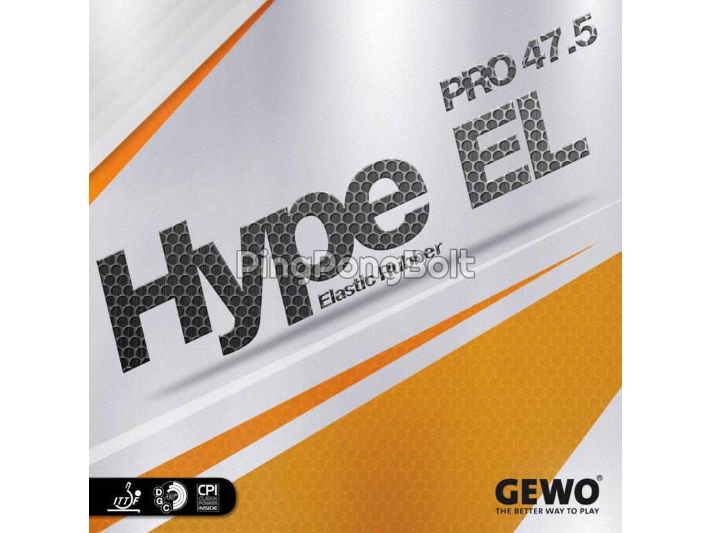 Borítás Gewo HYPE EL PRO 47.5 (Borítás szín fekete / BLACK, Szivacs vastagság 2,1 mm)