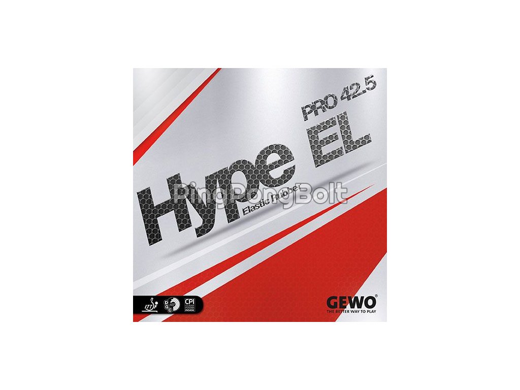 Borítás Gewo HYPE EL PRO 42.5 (Borítás szín fekete / BLACK, Szivacs vastagság 2,1 mm)
