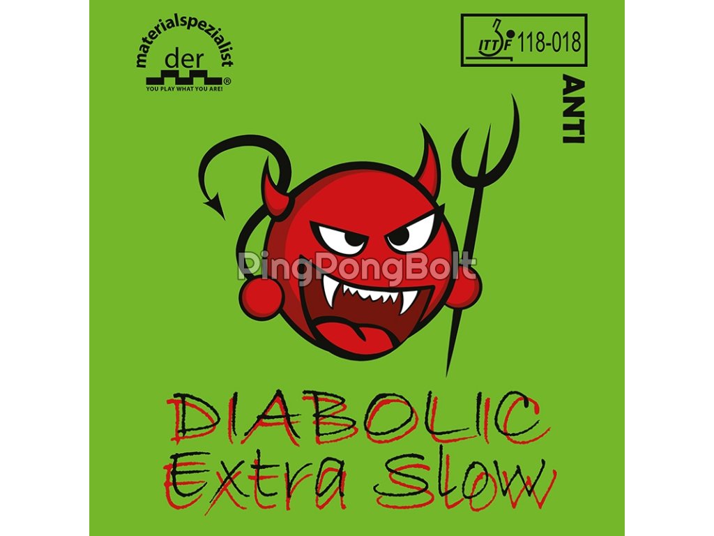 Borítás Der Materialspezialist Diabolic Extra Slow (Borítás szín fekete / BLACK, Szivacs vastagság 1,2 mm)