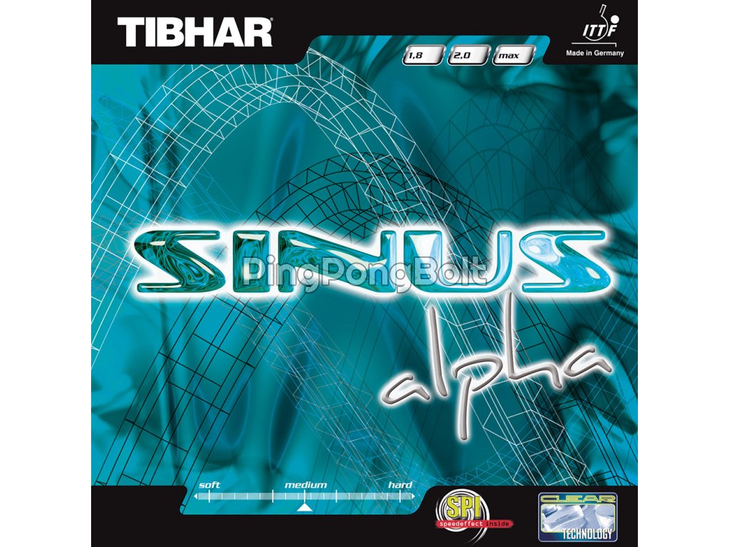 Borítás Tibhar Sinus Alpha (Borítás szín fekete / BLACK, Szivacs vastagság max)